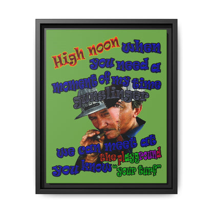 high noon - framed canvas art (green)