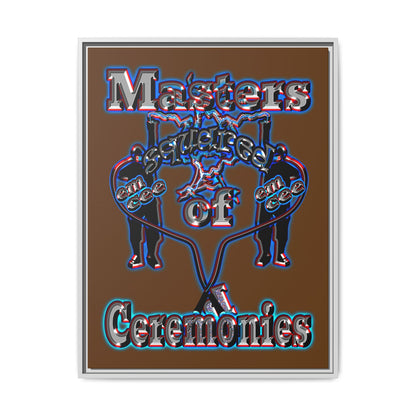 em cee squared - framed canvas art (brown)