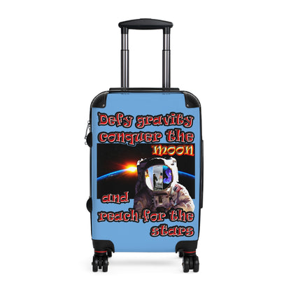 defy conquer reach - Suitcase (light blue)