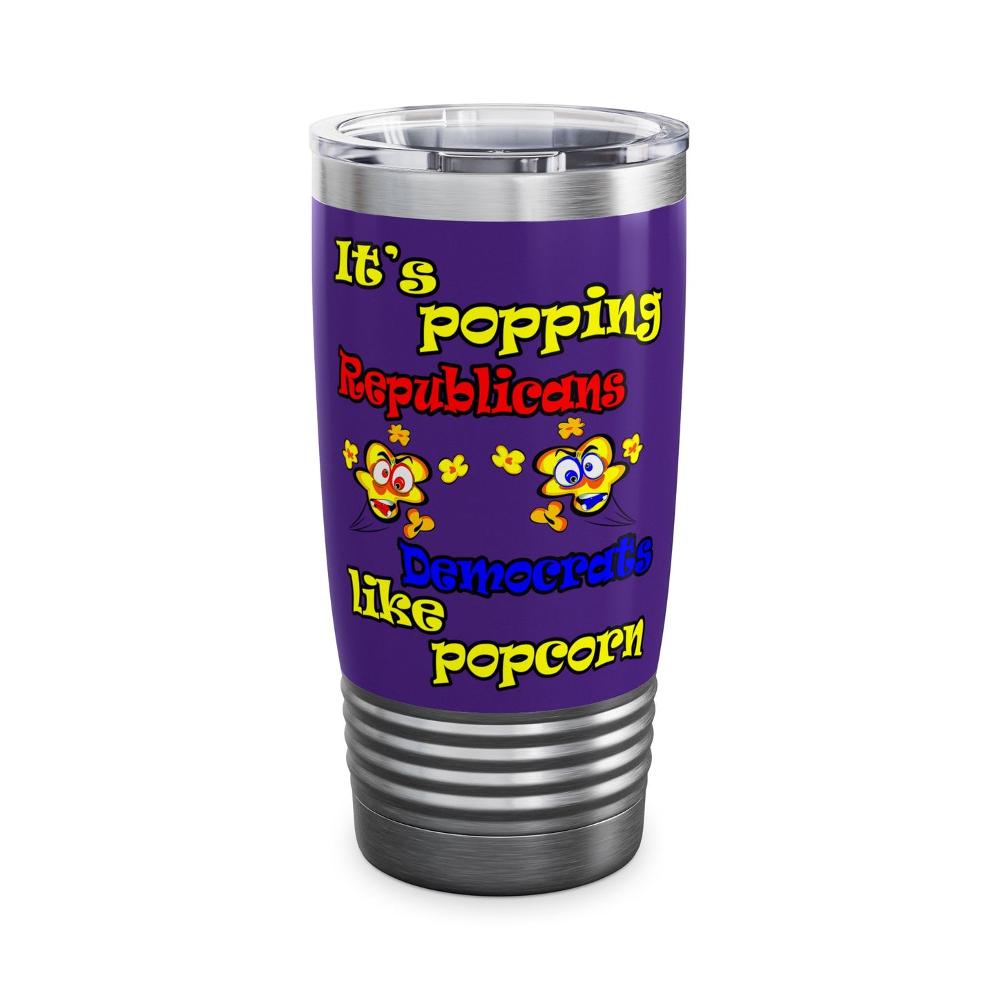 popping like popcorn - Ringneck Tumbler, 20oz (purple)