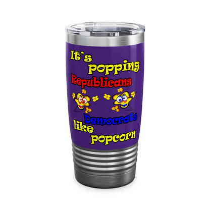 popping like popcorn - Ringneck Tumbler, 20oz (purple)