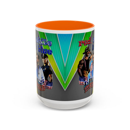 rw&b lives matter - Accent Mug (rainbow split)