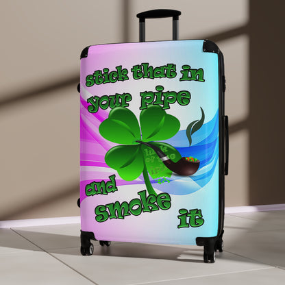 stick that in your pipe and smoke it - Suitcase (light blue-pink wave)