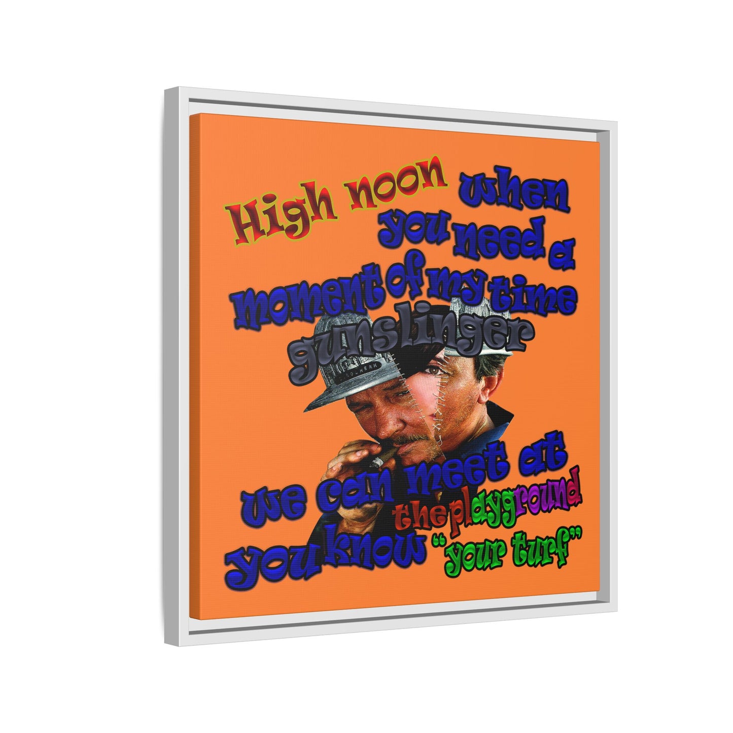 high noon - framed canvas art (crusta)
