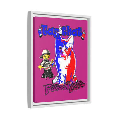 tag that - framed canvas art (pink)