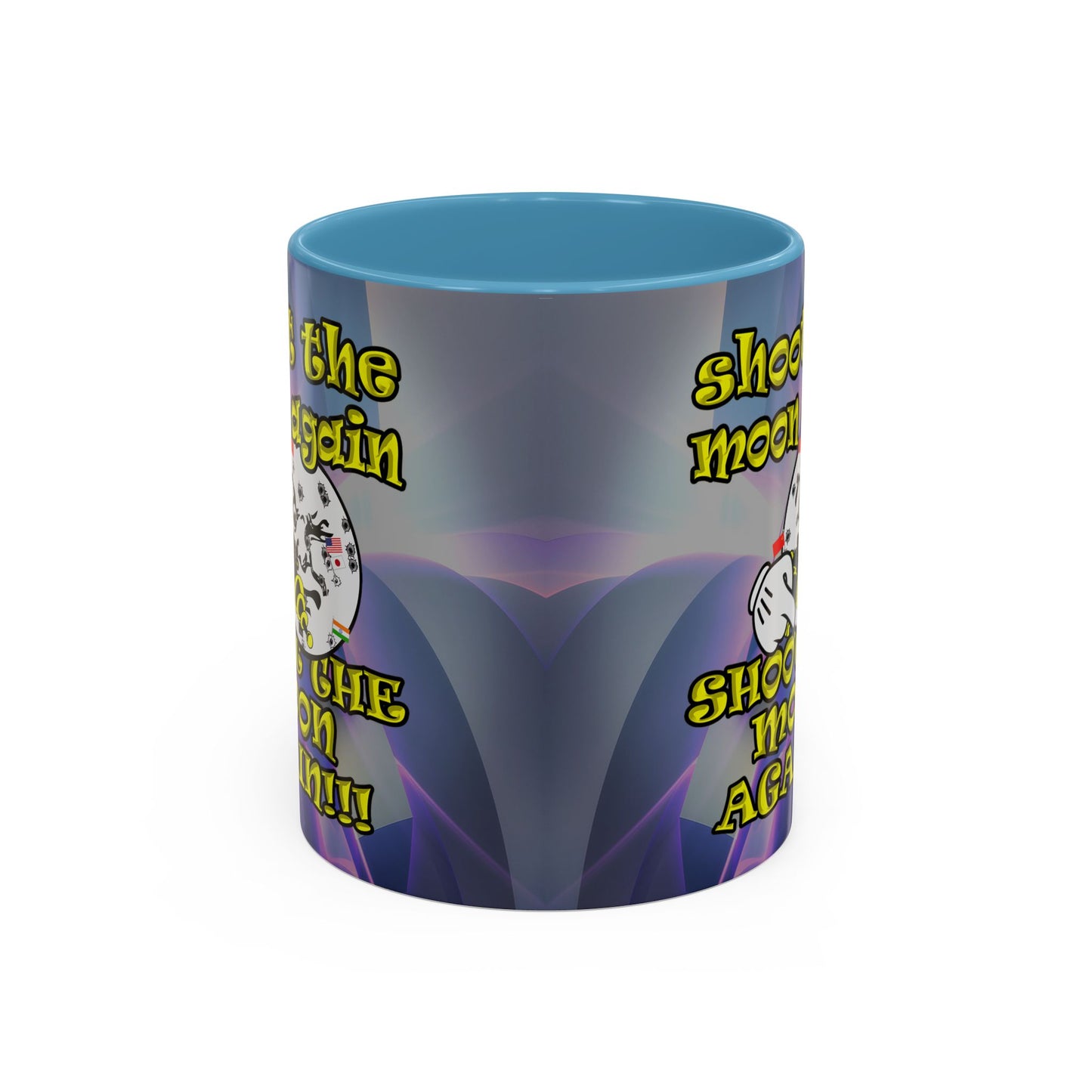 shoot the moon again - Accent Mug (grey-pink wave)