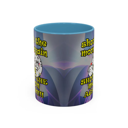 shoot the moon again - Accent Mug (grey-pink wave)