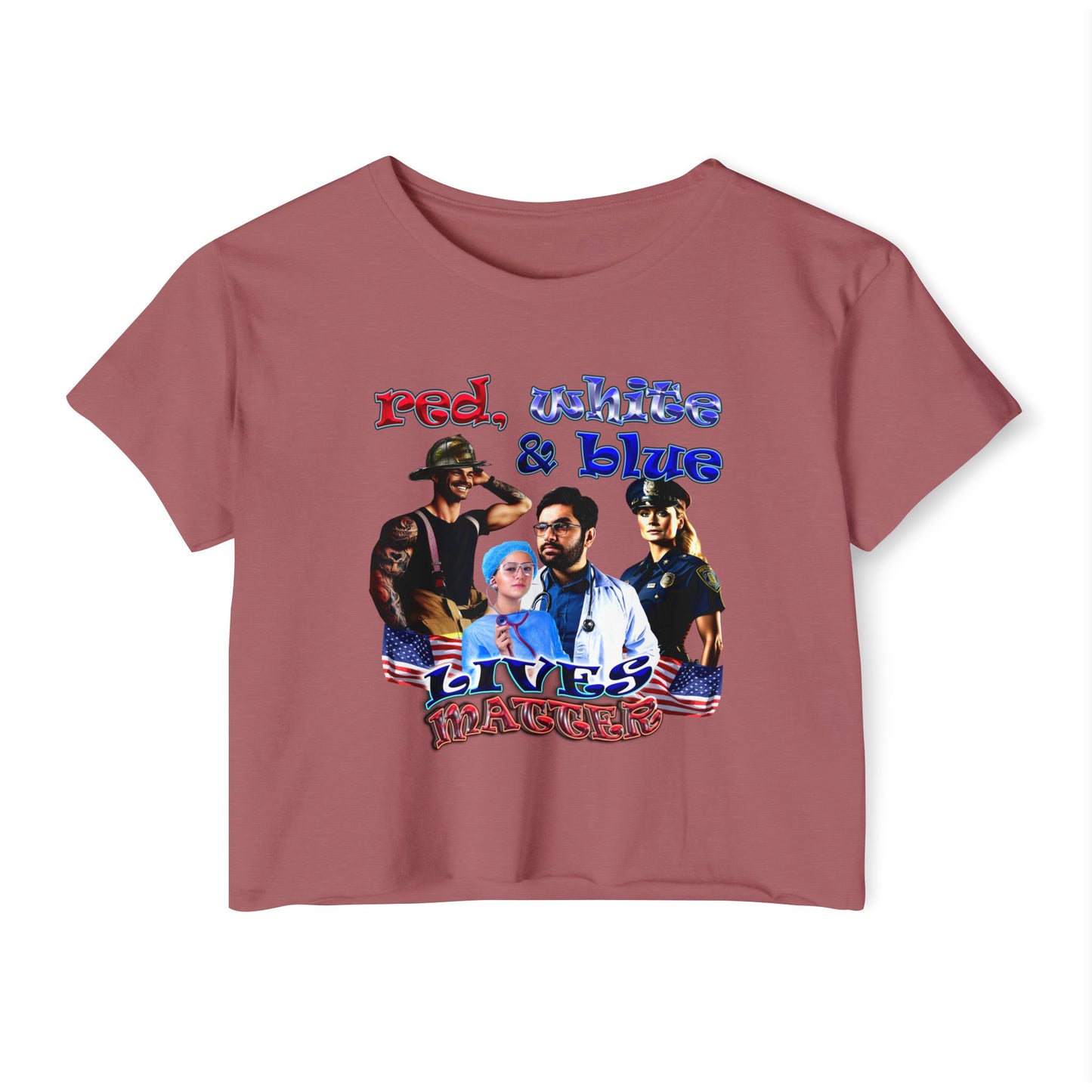 rw&b lives matter - Women's Festival Crop Top