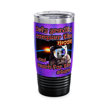 defy conquer reach - Ringneck Tumbler, 20oz (purple wave)