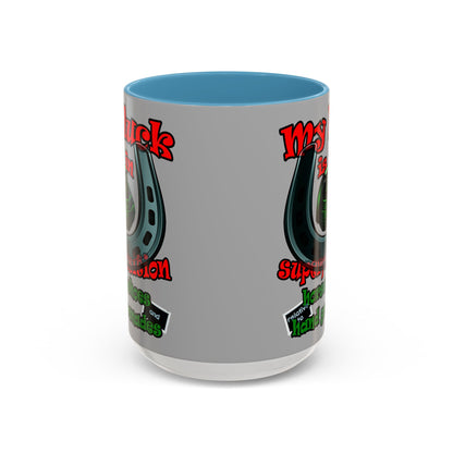 my luck - Accent Mug (light grey)
