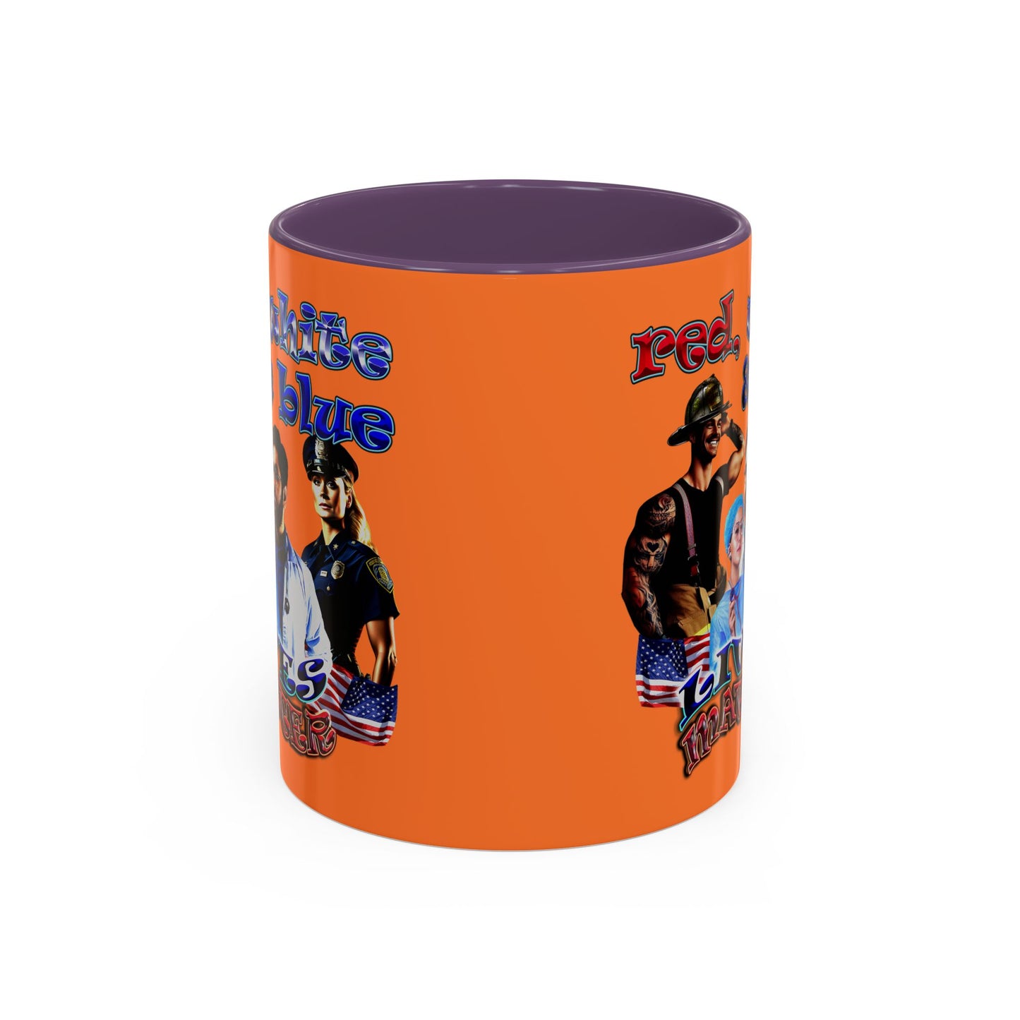 rw&b lives matter - Accent Mug (crusta)