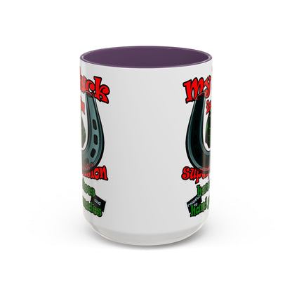 my luck - Accent Mug (white)