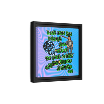 og - framed canvas art (light blue-purple wave)