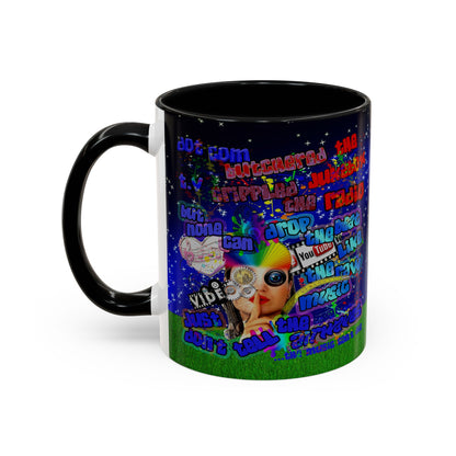 drop the beat - Accent Mug ('snoops' background)