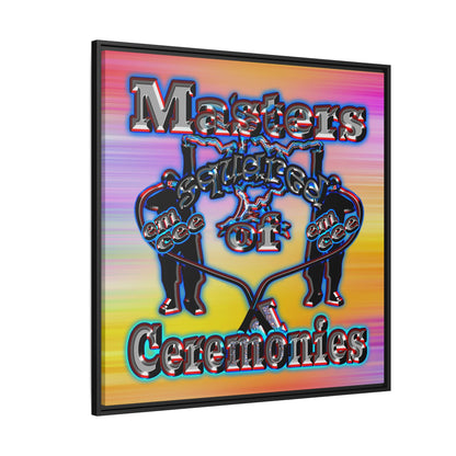 em cee squared - framed canvas art (color blur)