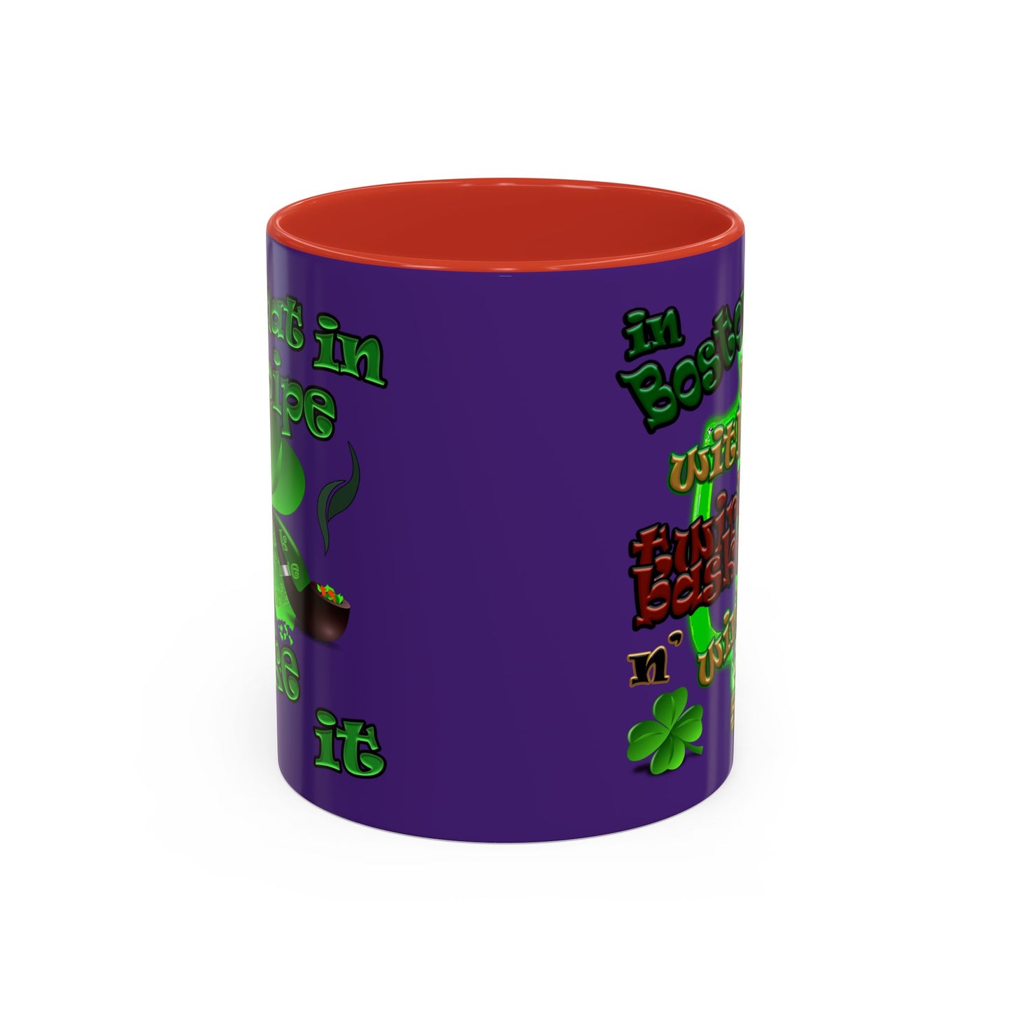 celtics logo - Accent Mug (purple)
