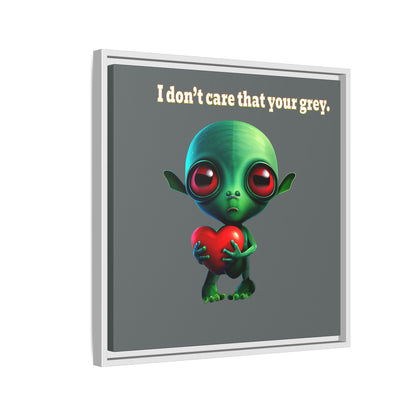 I don't care that your grey - framed canvas art (dark grey)