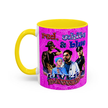 rw&b lives matter - Accent Mug (pink swirl)