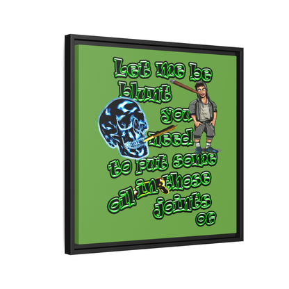 og - framed canvas art (green)