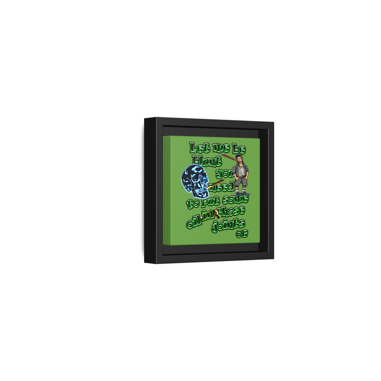 og - framed canvas art (green)