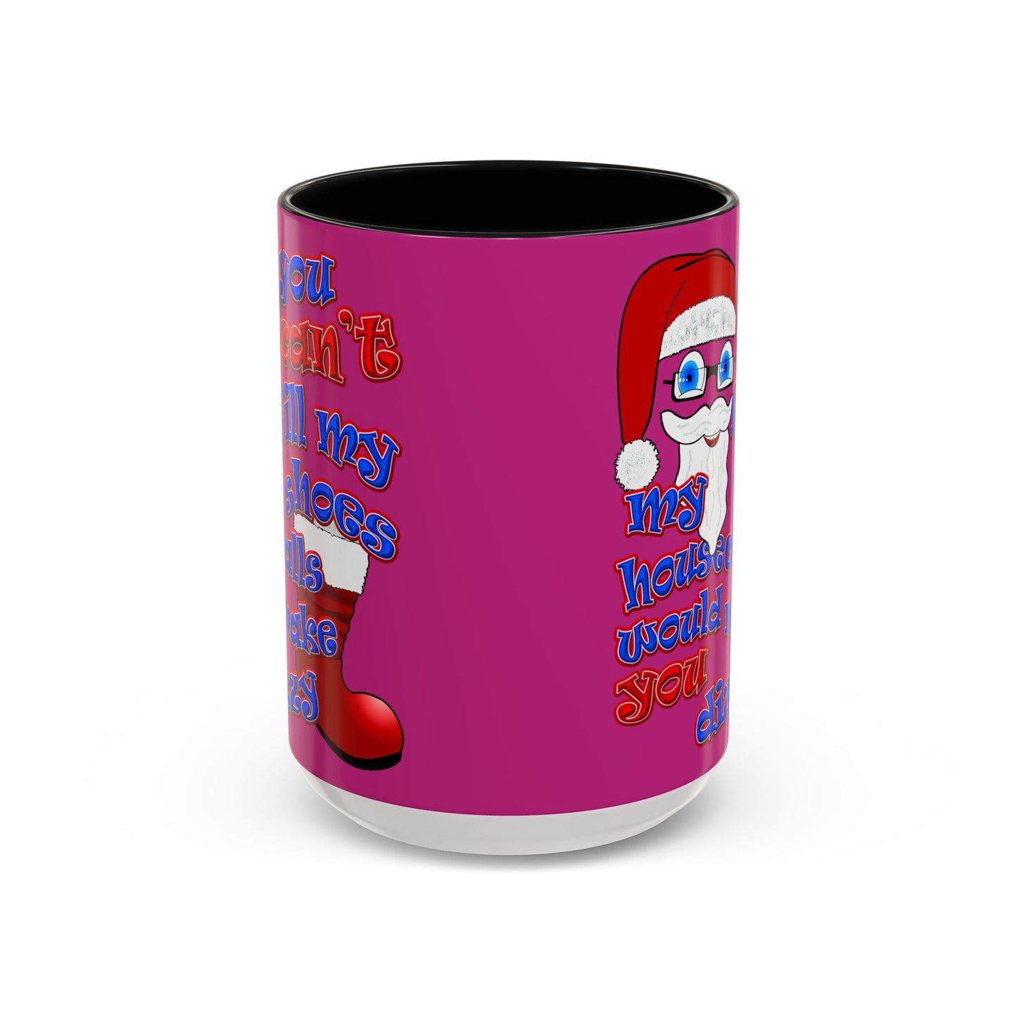 santa's shoes - Accent Mug (pink)