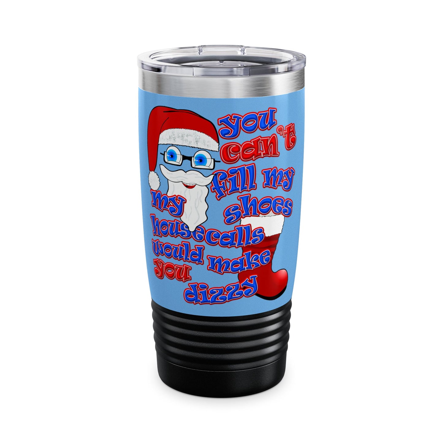 santa's shoes - Ringneck Tumbler, 20oz (light blue)