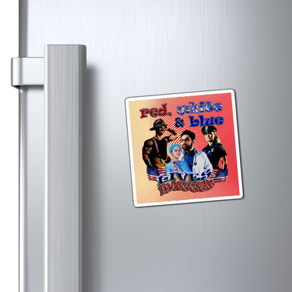 rw&b lives matter - Magnets - (yellow-orange wave)