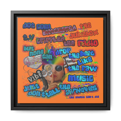 drop the beat - framed canvas art (crusta)