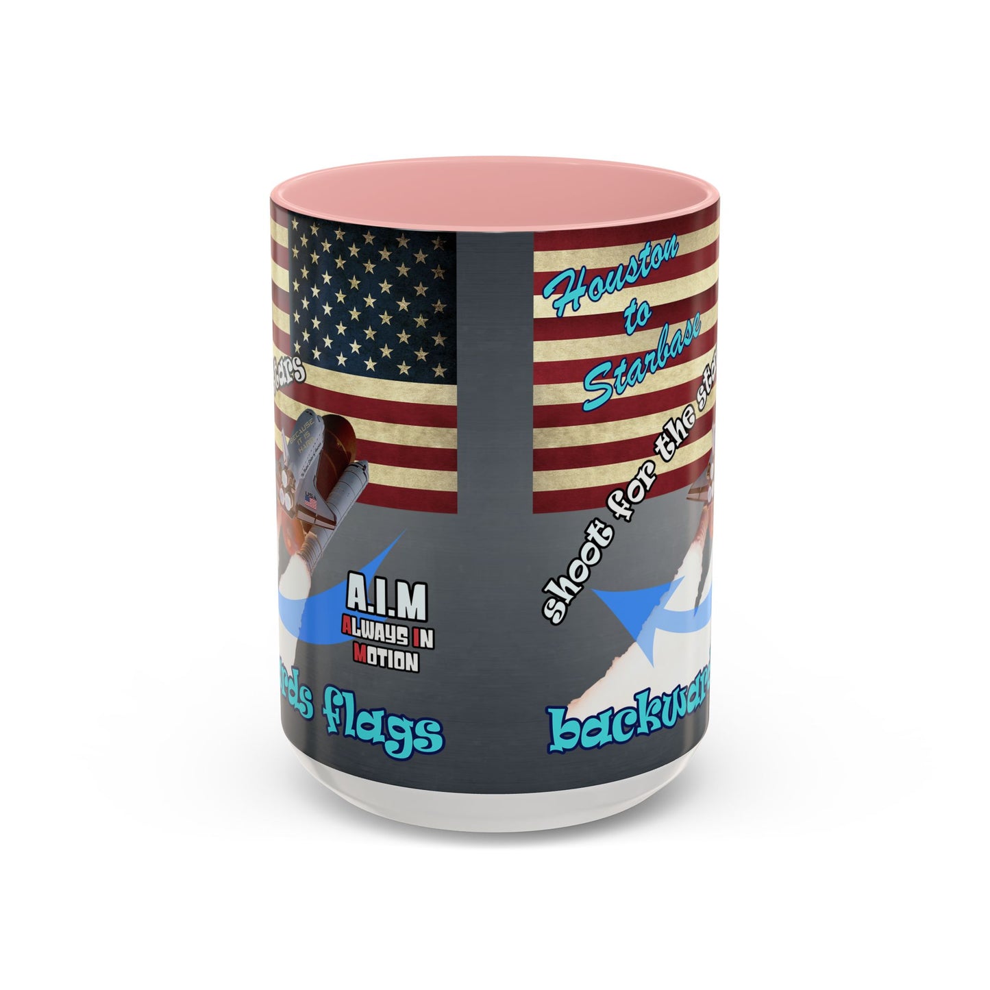 shoot for the stars - Accent Mug (grey-light grey)