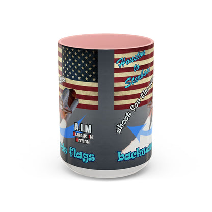 shoot for the stars - Accent Mug (grey-light grey)
