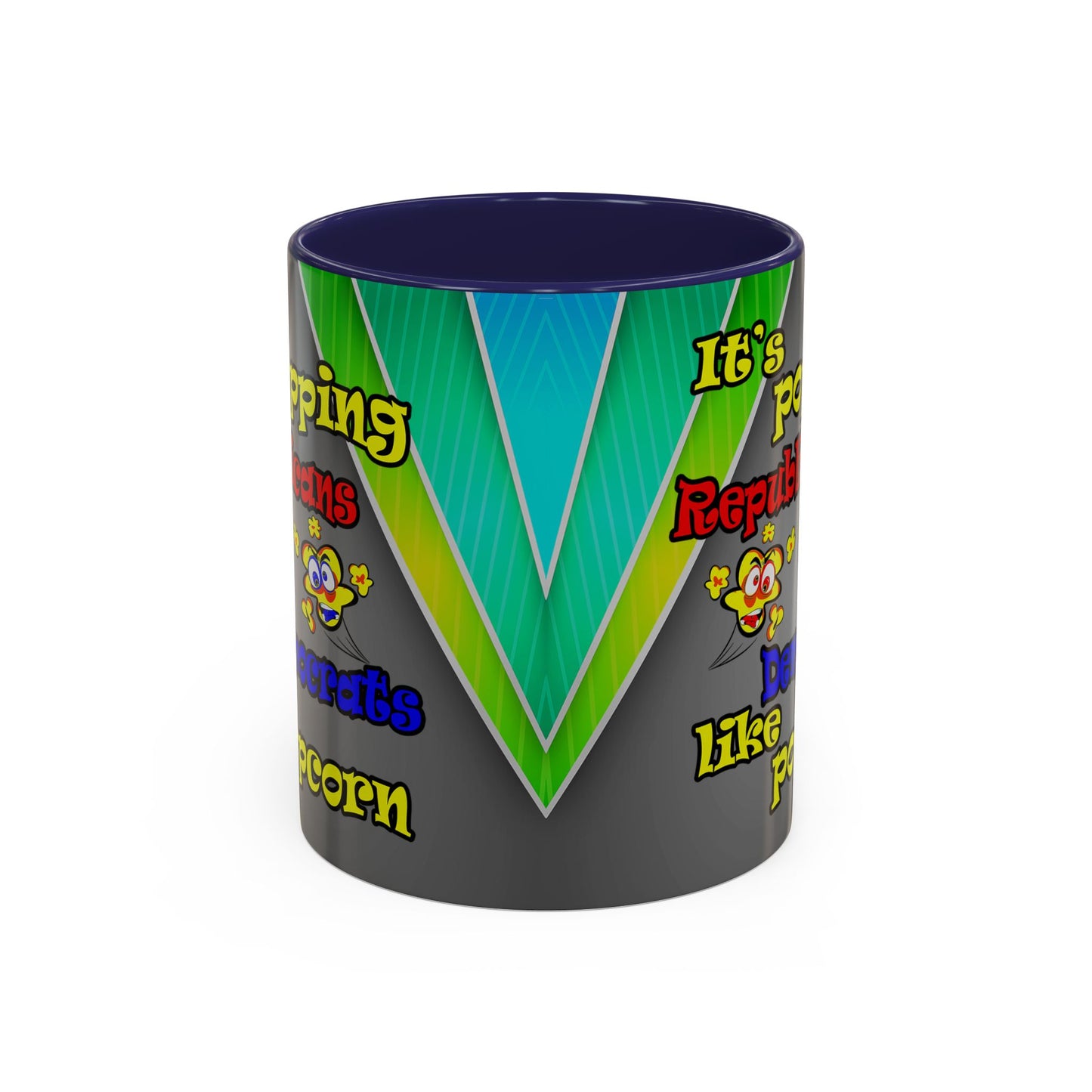 popping like popcorn - Accent Mug (rainbow split)