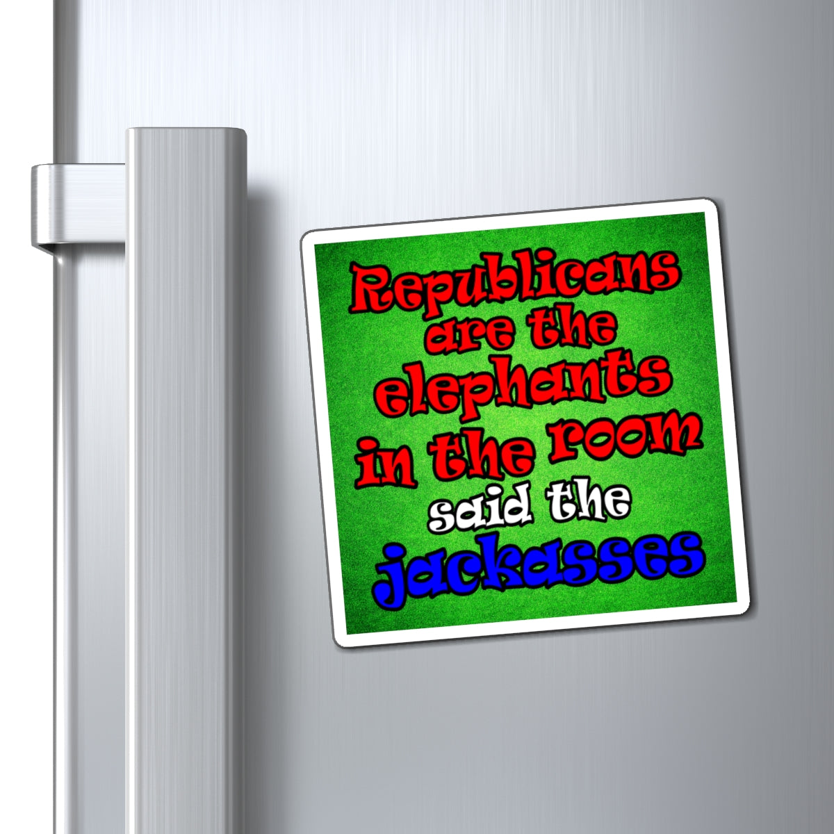 donkeys and elephants - Magnets - (green turf)