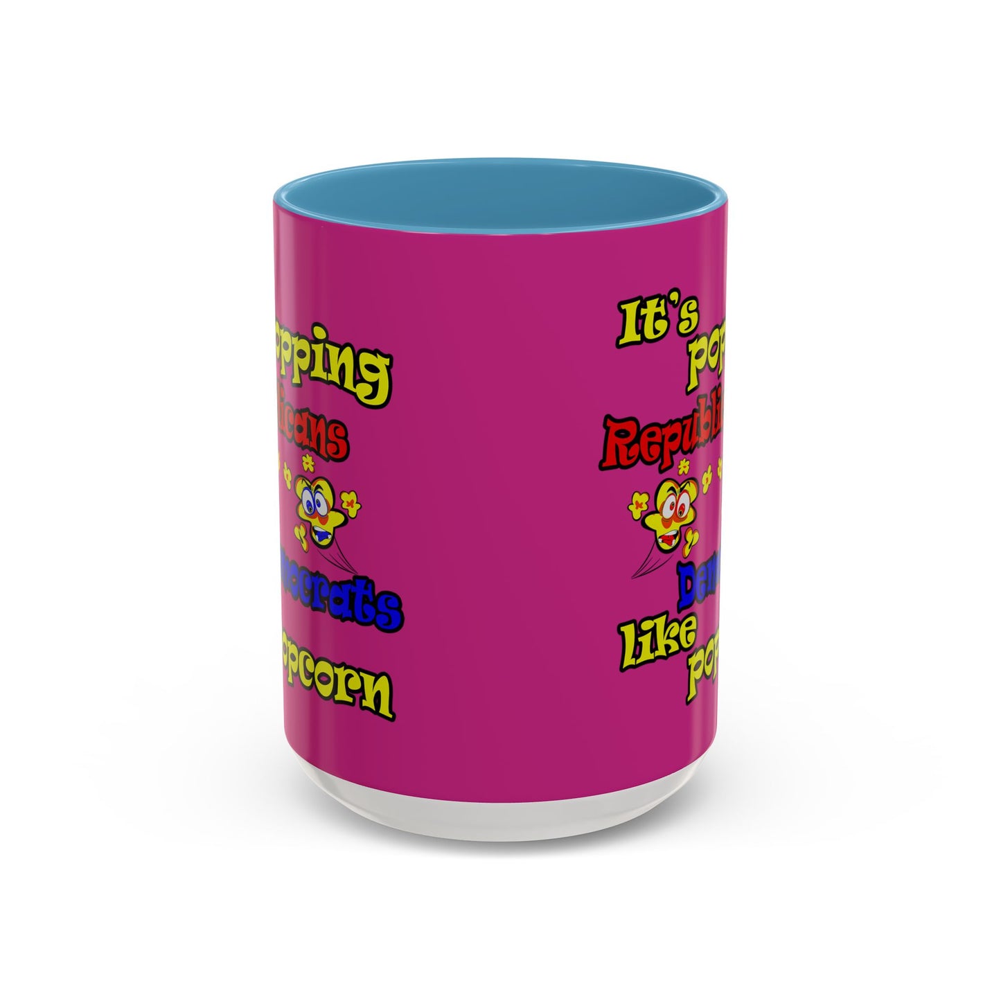 popping like popcorn - Accent Mug (pink)