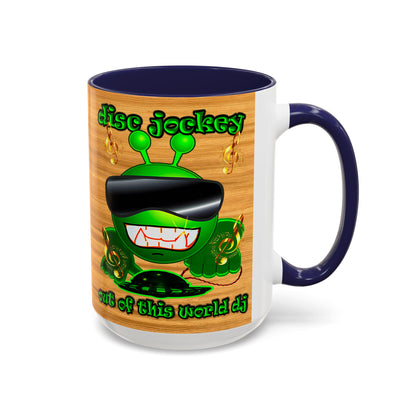 disc jockey - Accent Mug (butterscotch wood finish)