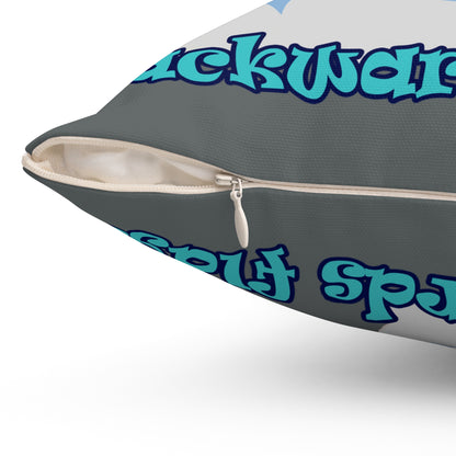 shoot for the stars - Spun Polyester Square Pillow - (dark grey)