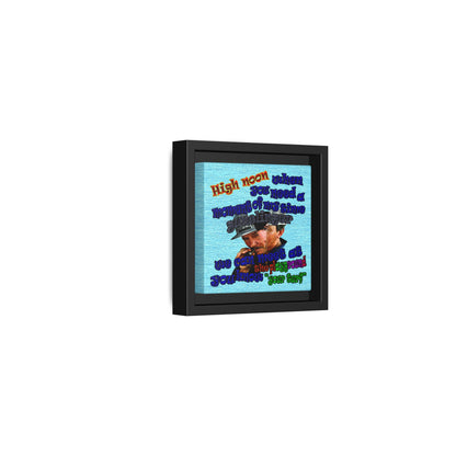 high noon - framed canvas art (faded blue)