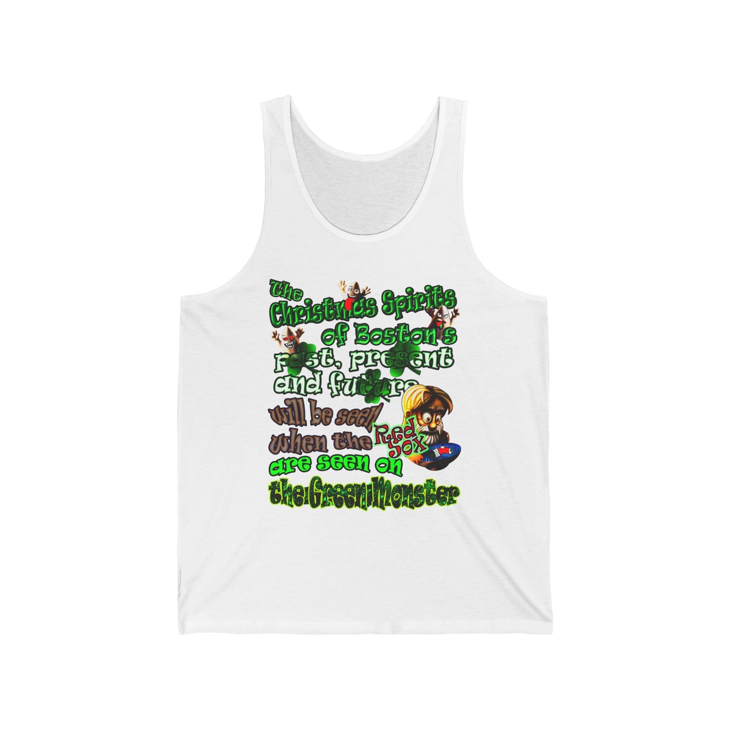 christmas spirits of boston - Unisex Jersey Tank