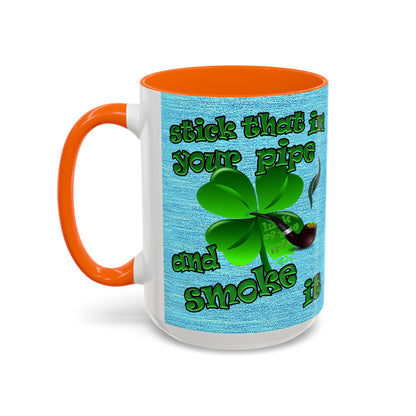 celtics logo - Accent Mug (faded blue)
