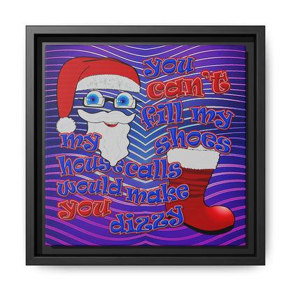 santa's shoes - framed canvas art (purple wave)
