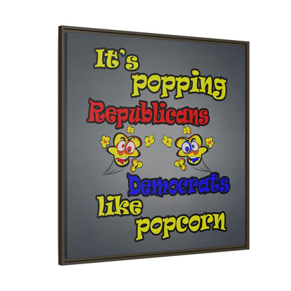 popping like popcorn - framed canvas art (grey-light grey)