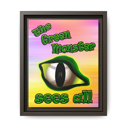 green monster - framed canvas art (color blur)