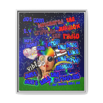 drop the beat - framed canvas art ('snoops' background)