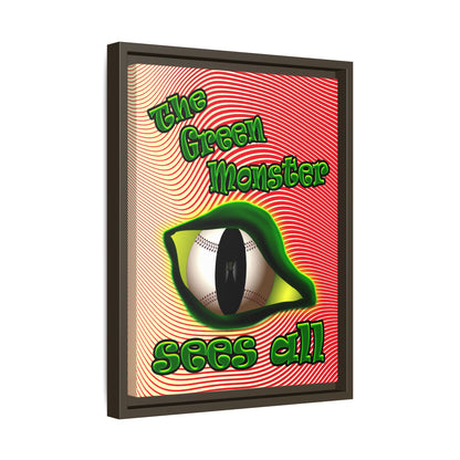 green monster - framed canvas art (yellow-orange wave)