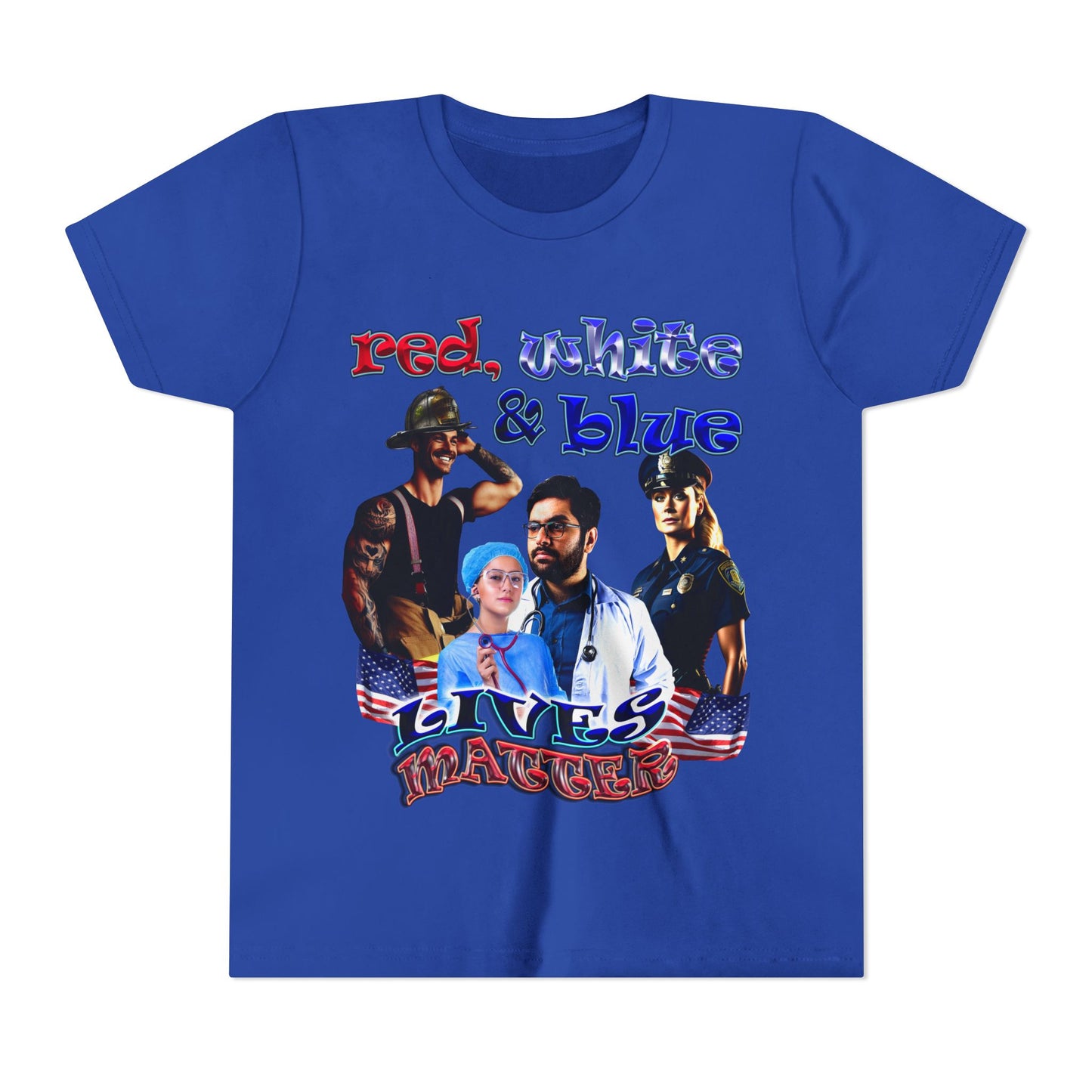rw&b lives matter - Youth Short Sleeve Tee