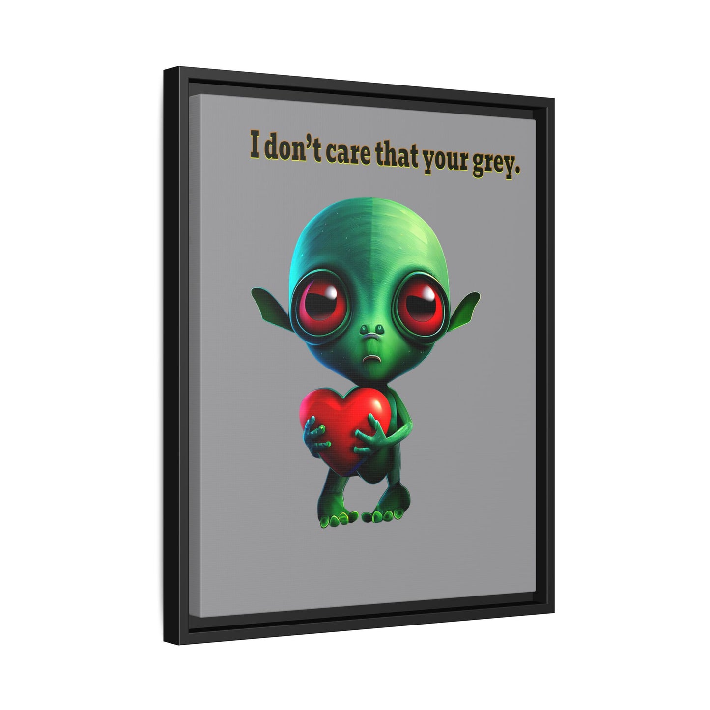 I don't care that your grey - framed canvas art (grey)