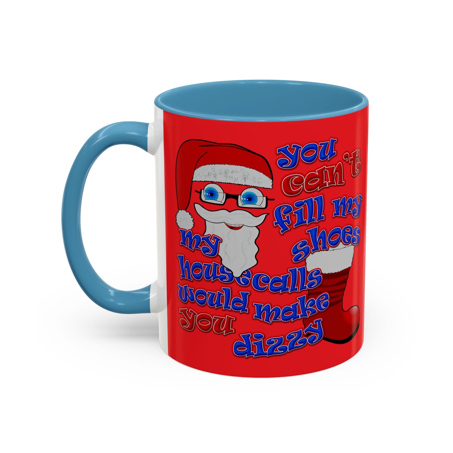 santa's shoes - Accent Mug (red)