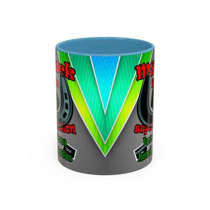 my luck - Accent Mug (rainbow split)