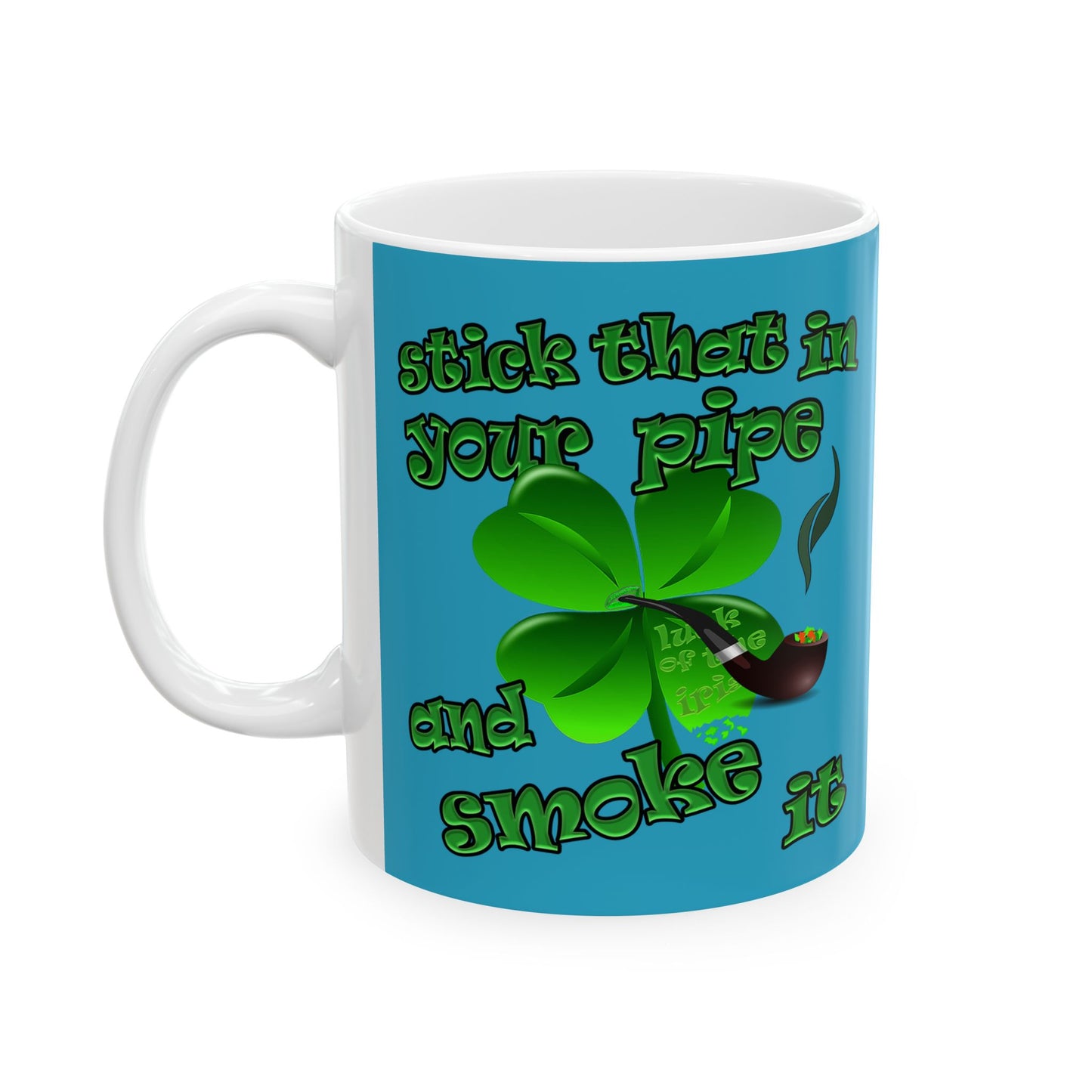 celtics logo - White Mug (turquoise)