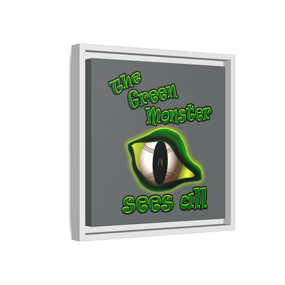 green monster - framed canvas art (dark grey)
