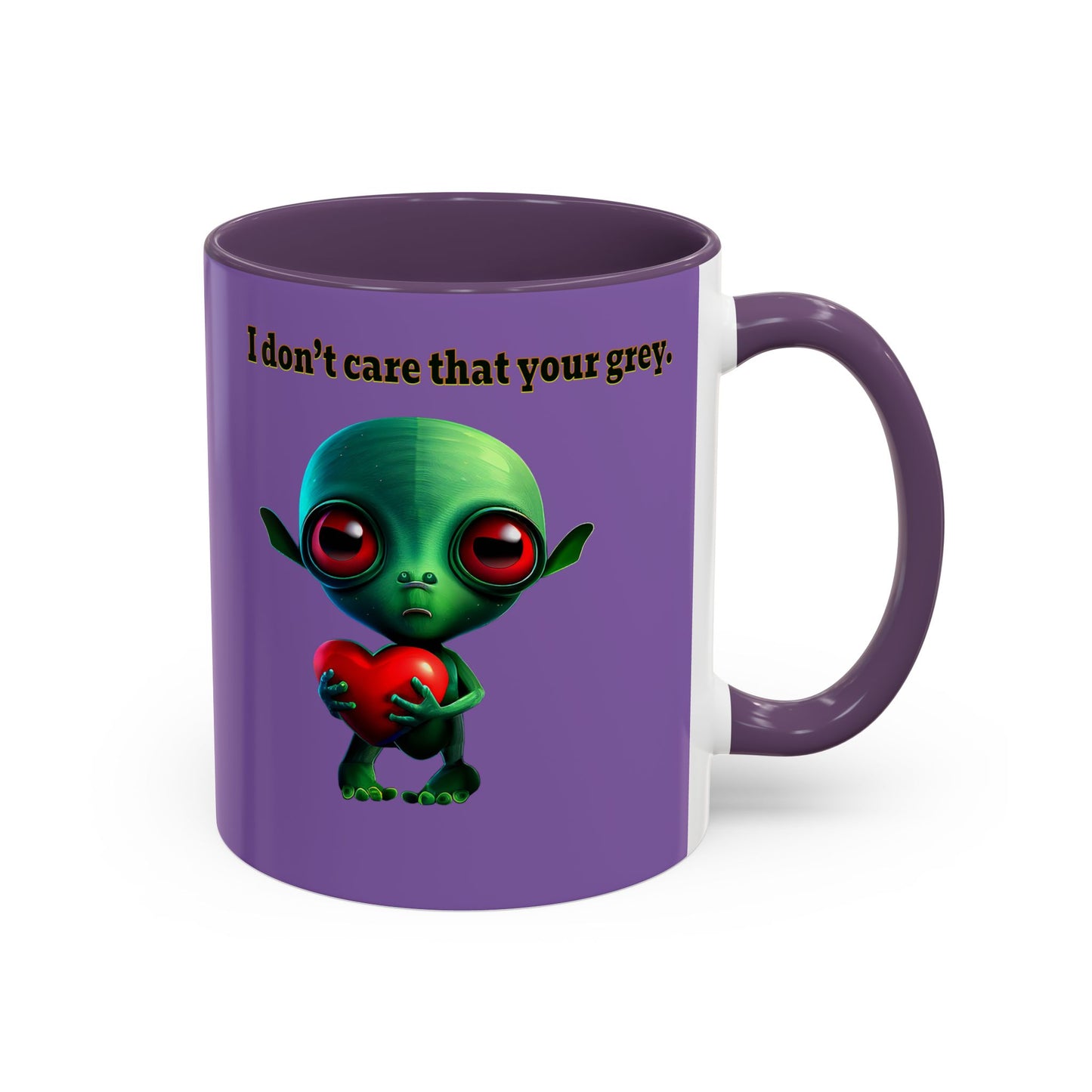 I don't care that your grey - Accent Mug (light purple)